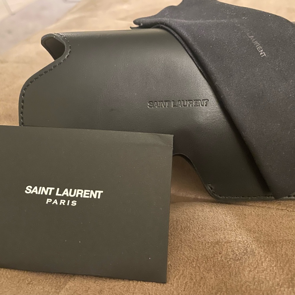 Saint Laurent Monogram YSL SL M60 001 Black Classic Cat Eye Sunglasses 54mm